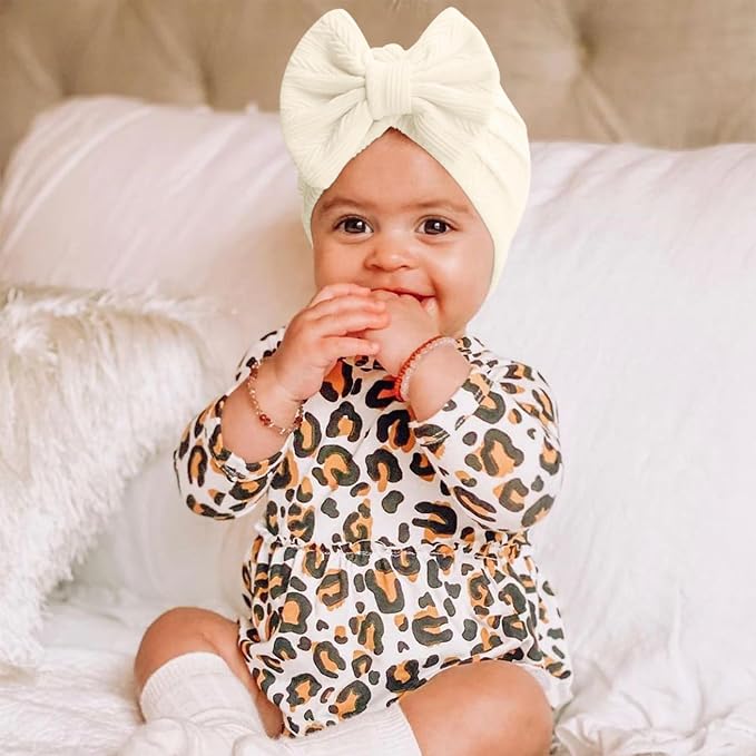 Newborn Baby Hats and Mittens Set Infant Bow Beanie Cap Toddler Gloves Newborn - Image 6