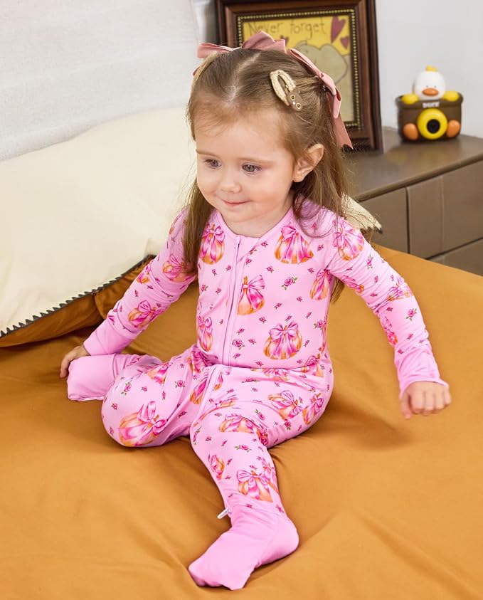 babee Reshinee Viscose Derived from Bamboo Baby Footie Pajamas Convertible - Image 6