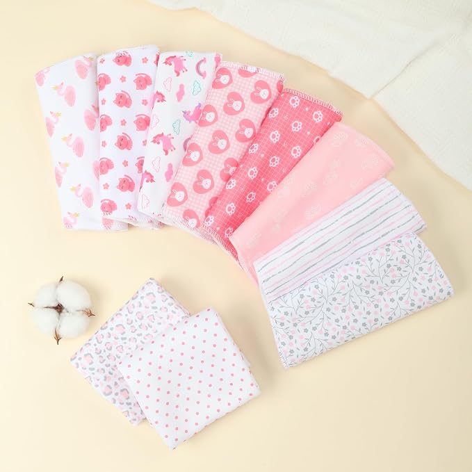 10-Pack Burp Cloths for Baby Boys and Girls - Image 7