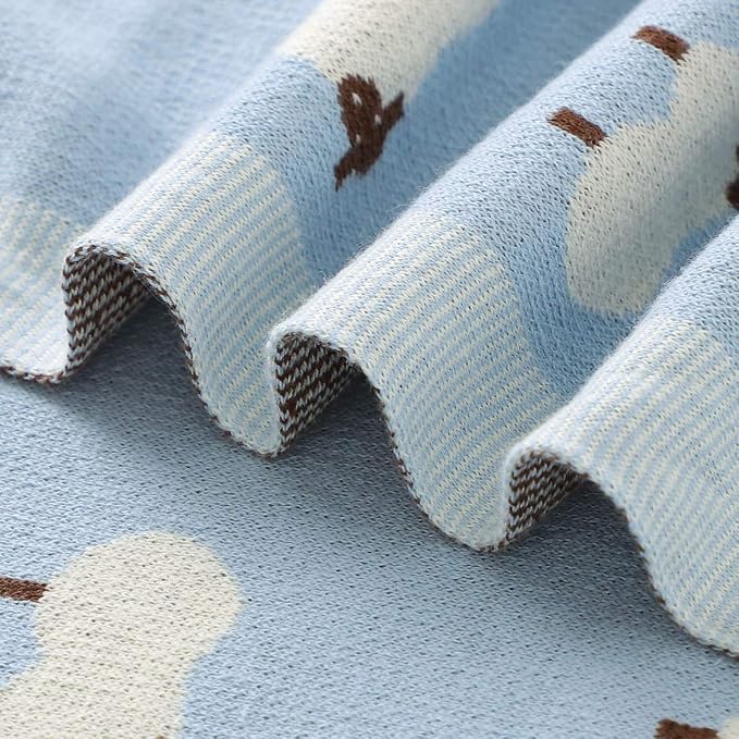 Knit Baby Swaddle Blanket for Boys - Image 6