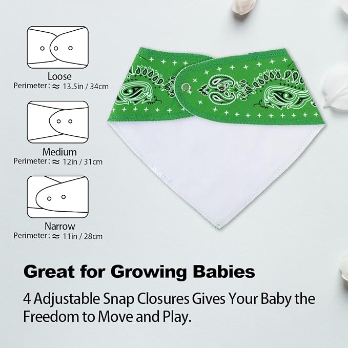 10 Pack Baby Triangle Bandana Bibs - Image 6