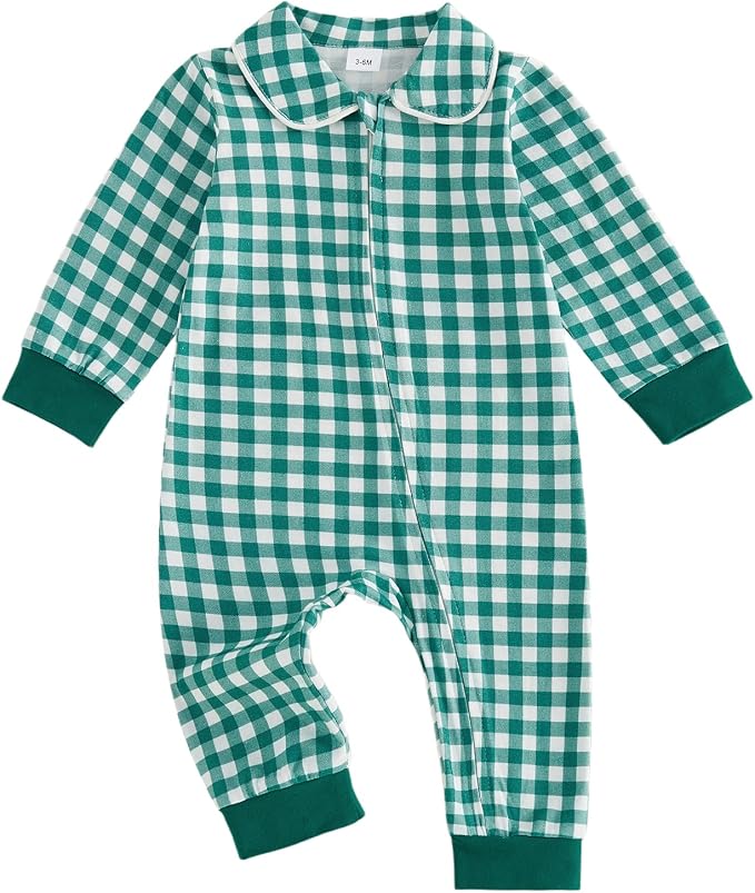 Seyurigaoka Newborn Baby Boy Girl Romper Long Sleeve Zipper Jumpsuit by SEYURIGAOKA