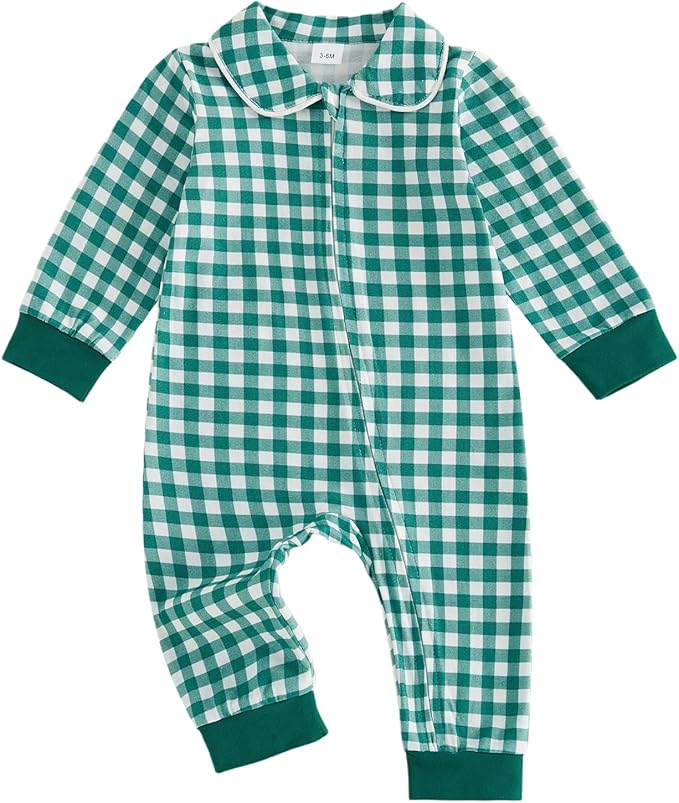 Seyurigaoka Newborn Baby Boy Girl Romper Long Sleeve Zipper Jumpsuit by SEYURIGAOKA