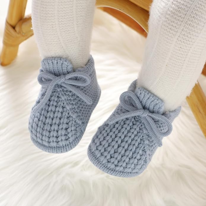 Baby Booties Newborn Baby First Shoes | Cozy Warm Knit Soft Booties - Image 2