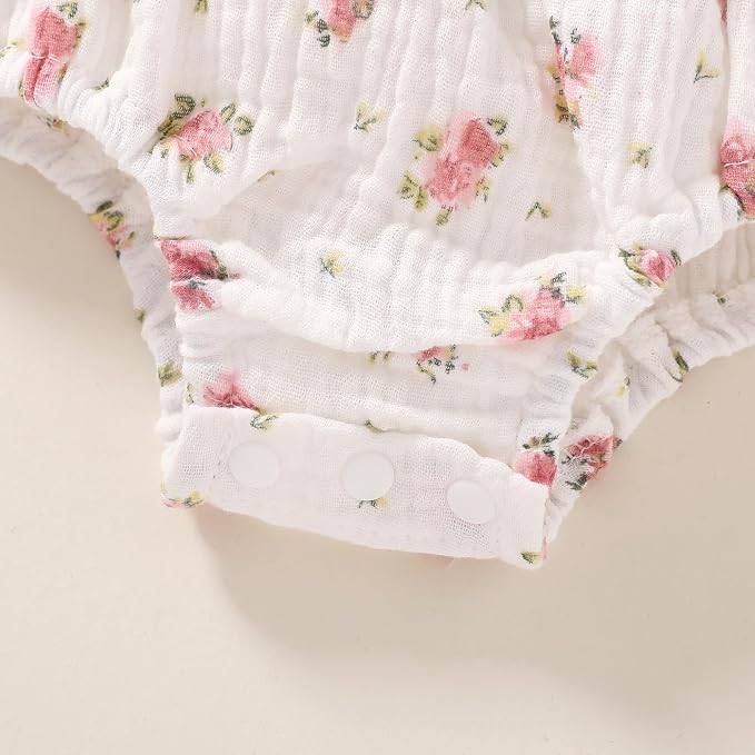 YOUNGER TREE Baby girl Romper Infant Summer Clothes Ruffle Sleeveless One Piece - Image 6
