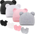 BQUBO Newborn Baby Hats Mittens Set Hospital Hat Beanie Infant Caps Baby Gloves by DRESHOW