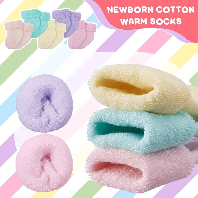 Twistover 10 Pairs Preemie Cotton Turn Cuff Socks - Image 4