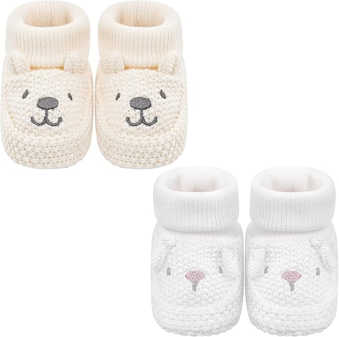 Newborn Shoes Knit Soft Baby Sock Booties by DUONITITI
