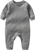 Unisex Baby romper, Long Sleeve 100% Cotton Baby Clothes, Baby Footless Jumpsuit by Jomixa