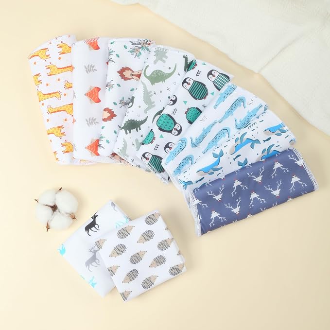 10-Pack Burp Cloths for Baby Boys and Girls - Image 7