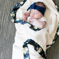 Saranoni Satin Border Receiving Soft Baby Blanket Rose Blossom 40x30 | by SaranoniLuxuryBlankets