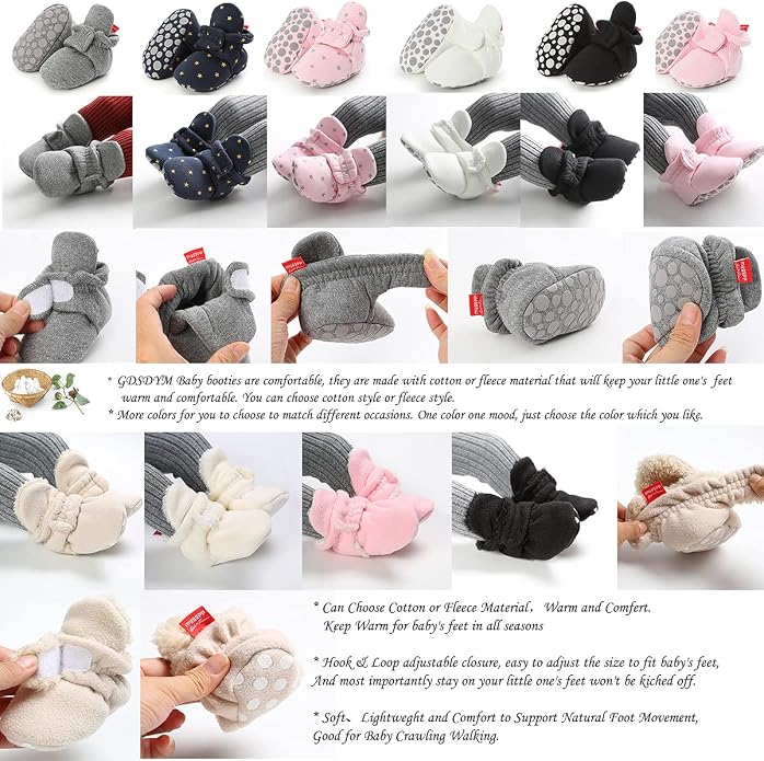 Baby Booties Cozy Fleece Slippers Soft Baby Shoes - Image 6