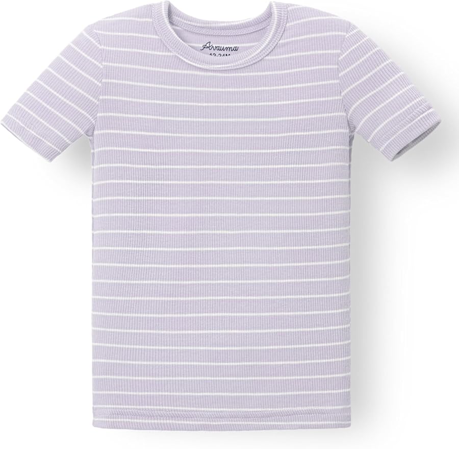AVAUMA Stripe Pattern Baby Boys Girls Pajama Set Kids Toddler Snug fit Ribbed - Image 7