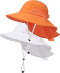 Toddler Baby Sun Hat Kids Summer Beach Essentials Adjustable Beach Hats by HONGTEYA