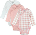 HonestBaby Baby 3-pack Long Sleeve Side-snap Kimono Bodysuits Organic Cotton by HonestBaby