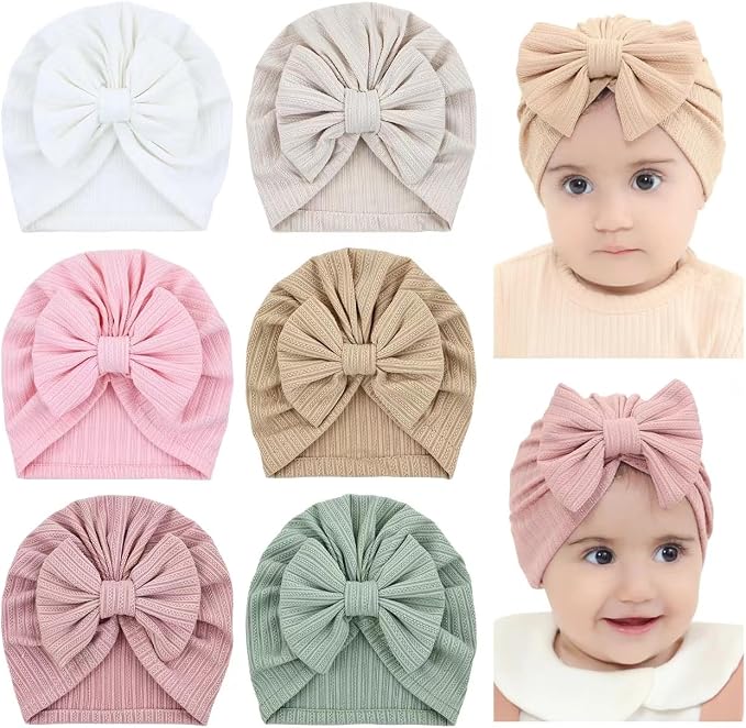 Cinaci 6 Pack Soft Turban Hats by Cinaci