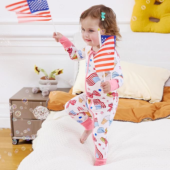 babee Reshinee Viscose Derived from Bamboo Baby Footie Pajamas Convertible - Image 5