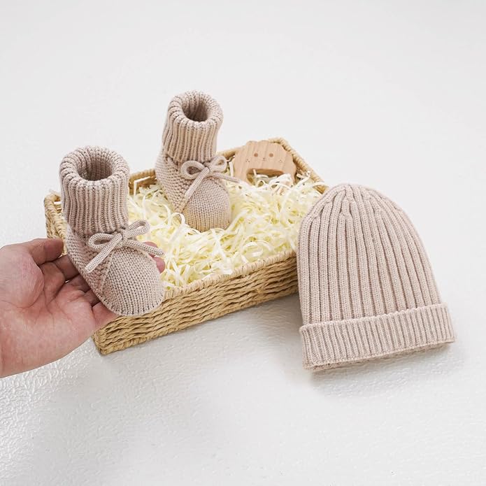 Baby Booties & Hat Set Newborn First Walkers - Image 2