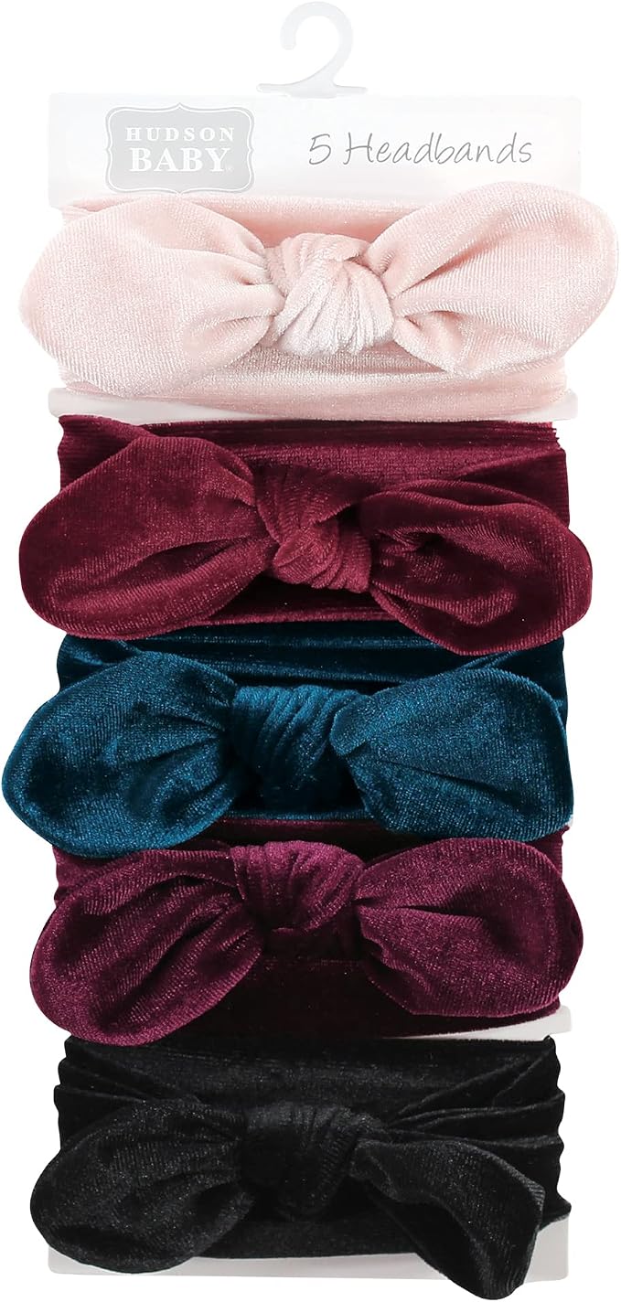 Hudson Baby Cotton and Synthetic Headbands, Size 0-24 Months - Image 2