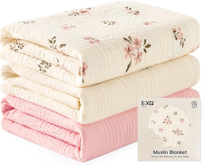EXQ Home Muslin Swaddle Blankets by EXQHomeTexitleCoLtd