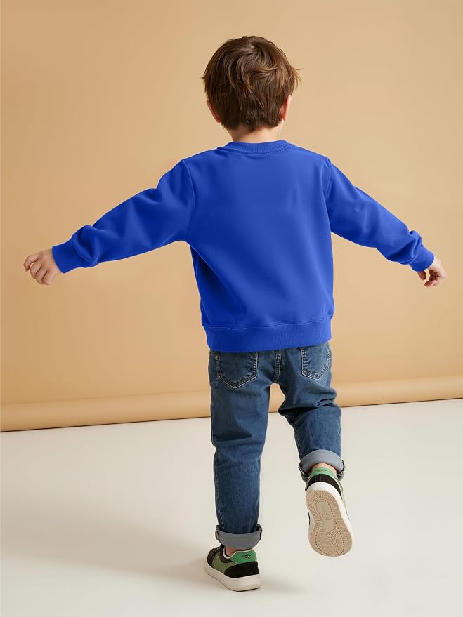 Cooraby 3 Pack Baby and Toddler Boys Crewneck Sweatshirts Kids Solid Cotton - Image 2