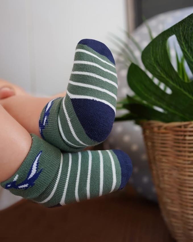 RATIVE Newborn Baby Socks 0-6, 6-12 Months Terry Turn Cuff Socks - Image 2