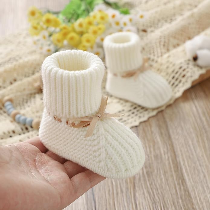 mimixiong Baby Booties Newborn Infant Sock Shoes | Hand Knitting Crochet Boy - Image 5