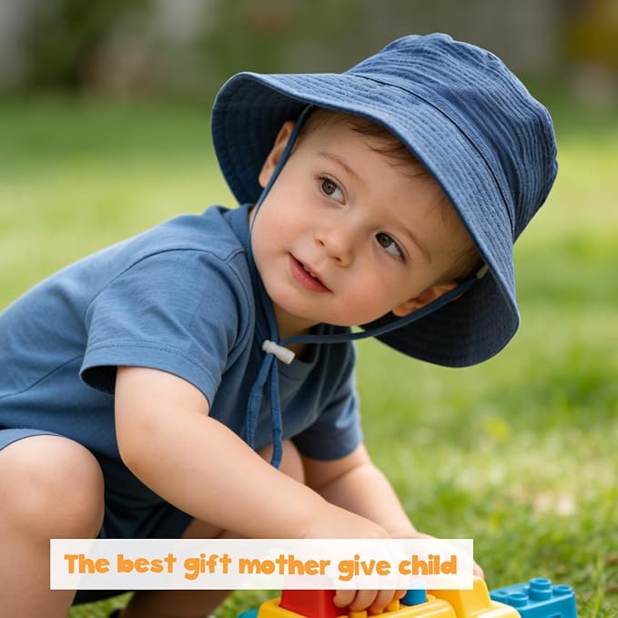 Baby Sun Hat Infant Toddler Summer Cotton Yarn Bucket Hat - Image 2