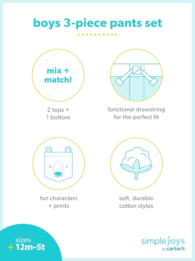 Simple Joys by Carter's Baby Boys 3-piece Playwear Set - Image 6
