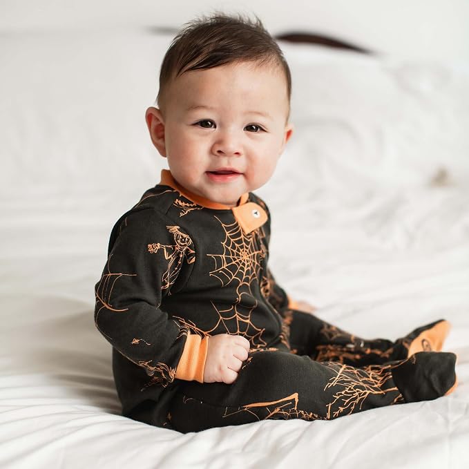 Burt's Bees Baby Boys' Organic Cotton, Sleep and Play Footed Pajamas | Easy zip - Image 3