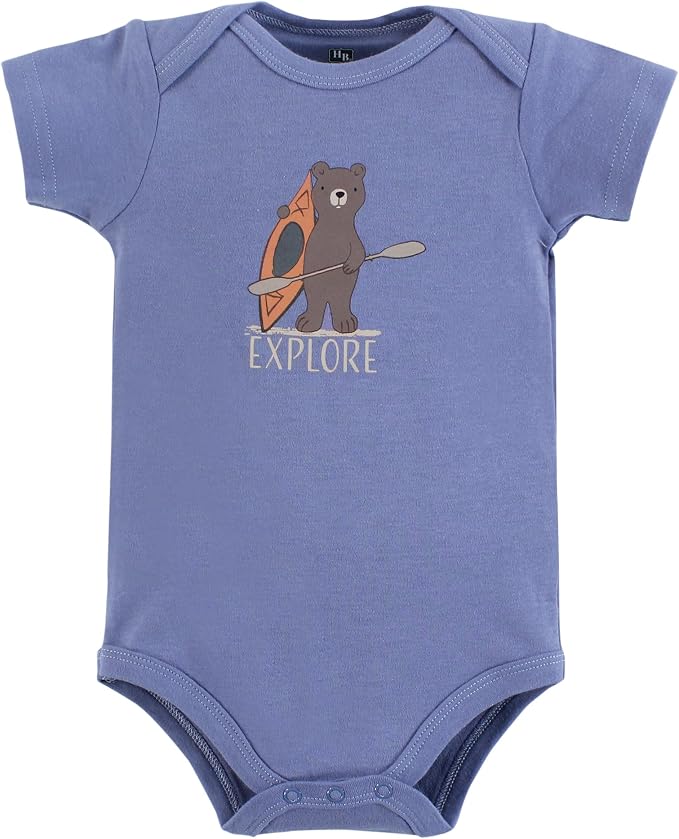 Hudson Baby Unisex Baby Cotton Bodysuits 5-pack - Image 5
