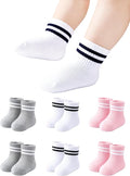 Newborn Socks 0-3 Months Preemie Infant Cotton Terry Ankle Socks 6 Pairs by Miniangel