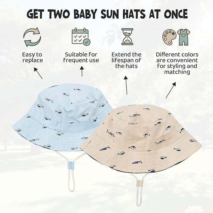 Durio 2-Pack Baby Bucket Hat - Image 3