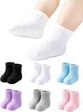 Newborn Socks 0-3 Months Preemie Infant Cotton Terry Ankle Socks 6 Pairs by Miniangel