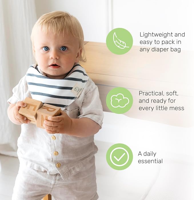 Cotton Bandana Bibs for Babies, Absorbent Drool Bibs for Feeding & Teething - Image 5