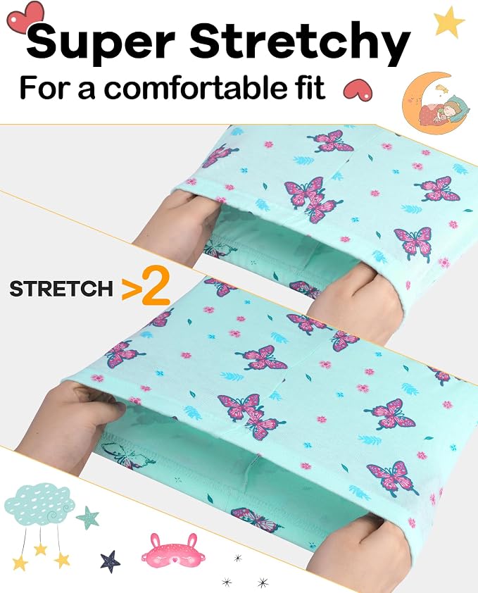 DAUGHTER QUEEN Girls Summer Pajamas Set 4 Pieces 100% Cotton Sleepwear Size 18 - Image 4