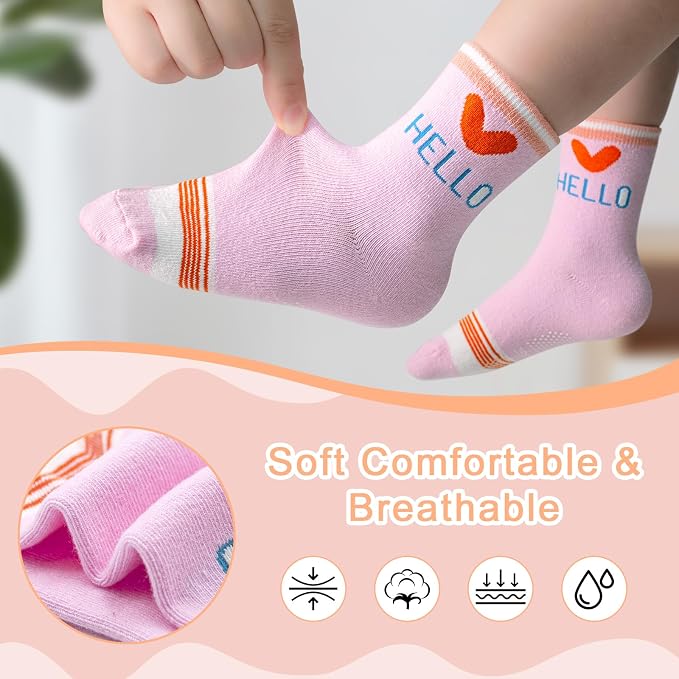 Tphon Non Slip Kids Toddler Socks - Image 3