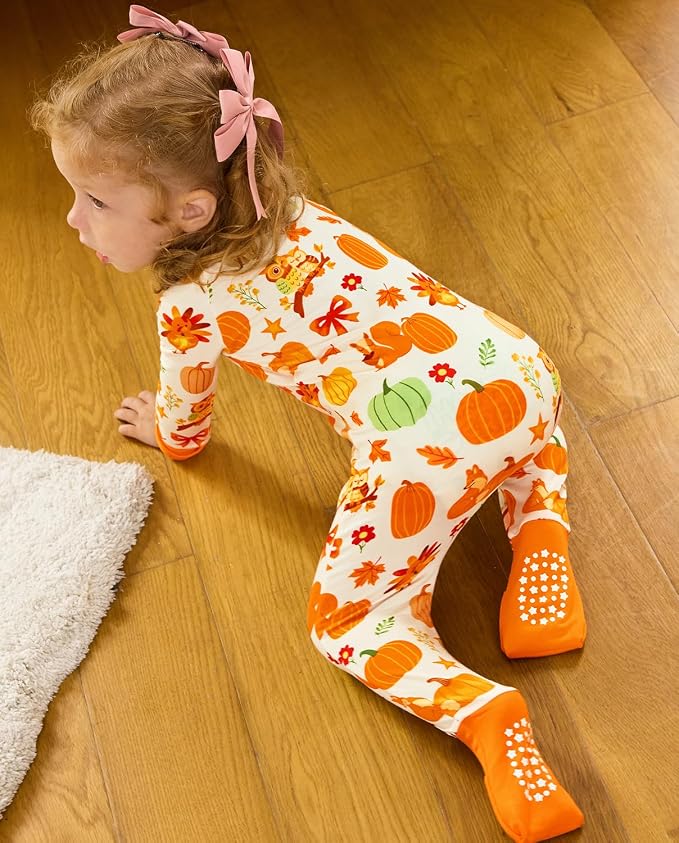 babee Reshinee Viscose Derived from Bamboo Baby Footie Pajamas Convertible - Image 6