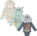 STAR WARS Baby 3 Pack Hooded Cosplay Bodysuits Newborn to Infant Sizes by StarWars