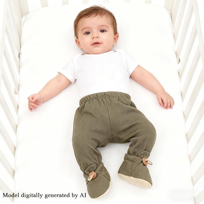 2 Pack Newborn Shoes Soft Sole Baby Sock Booties Drawstring Infant Boys Girls - Image 6