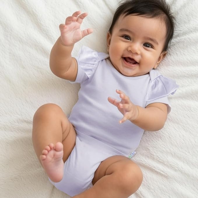 Butterblu Rory 10-Pack Short Sleeve Ruffle Bodysuits 100% Cotton | GOTS - Image 5