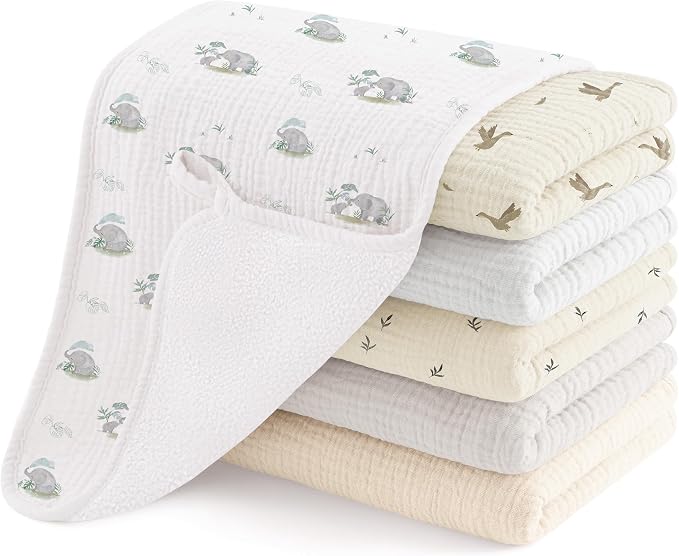 Susurration Muslin Burp Cloths, Soft Baby Burping Cloths by Susurration