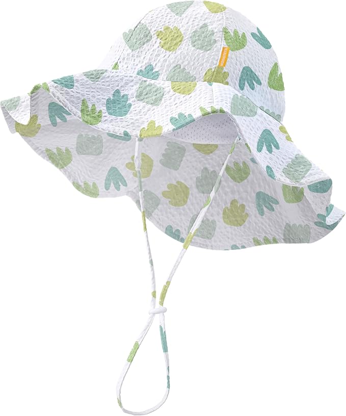 HONGTEYA Baby Sun Hat Wide Brim Adjustable Toddler Beach Bucket Hat | Soft by HONGTEYA