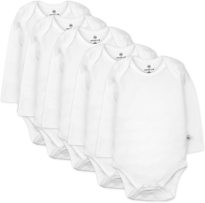 HonestBaby baby-girls 5-pack Long Sleeve Bodysuits One Piece 100% Organic Cotton by HonestBaby