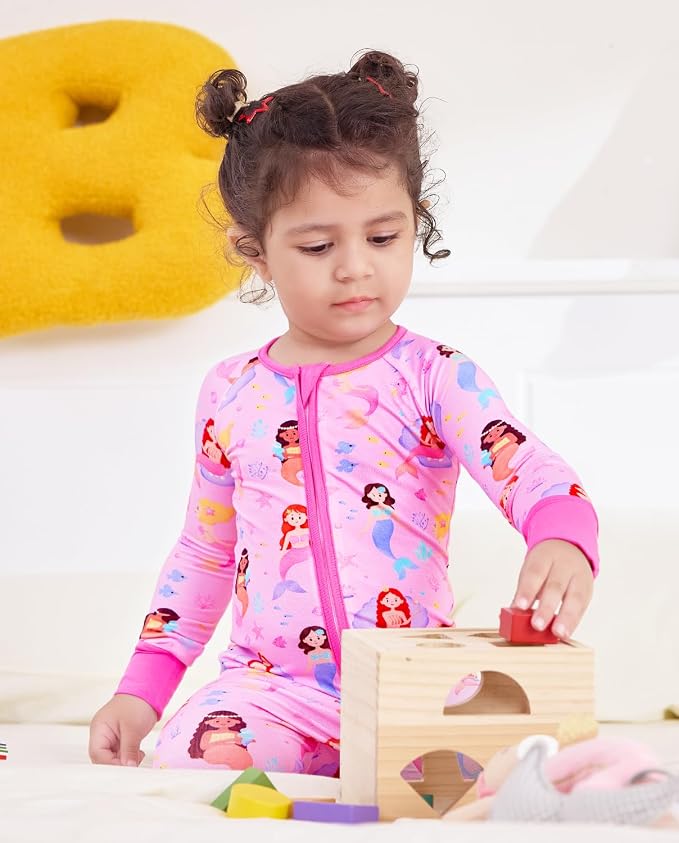 babee Reshinee Viscose Derived from Bamboo Baby Footie Pajamas Convertible - Image 9