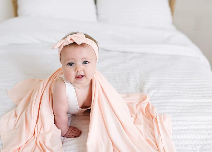 Copper Pearl Swaddle Blankets for Newborns | Soft Stretchy Receiving Blankets - Image 6