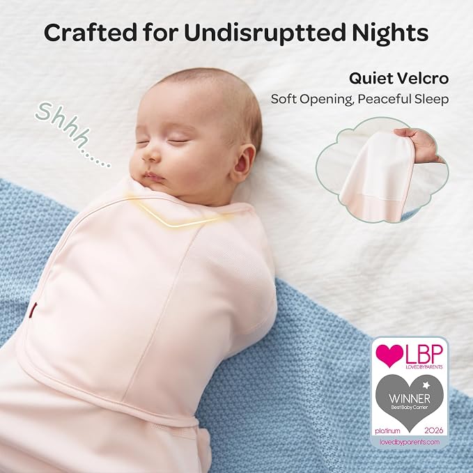 Momcozy Swaddles for Newborns, Quiet Fastener Swaddle for Infant 0-3 Months | - Image 3