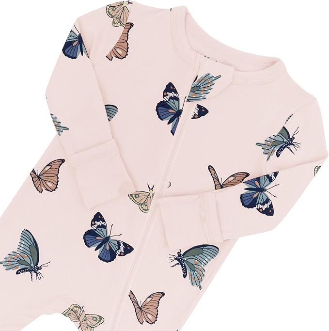 KYTE BABY Unisex Rayon Made From Bamboo Zippered Rompers 0-24 Months