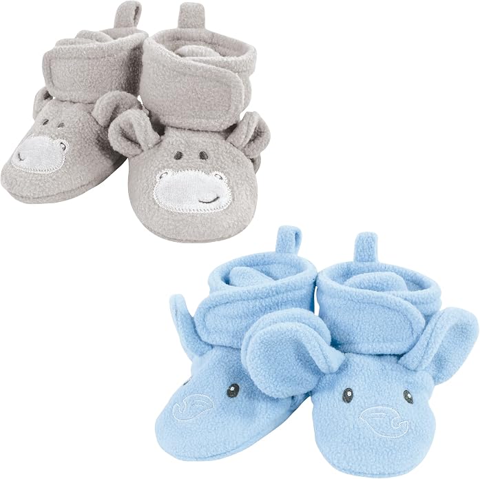 Hudson Baby Baby Animal Fleece Booties 2-pack by HudsonBaby