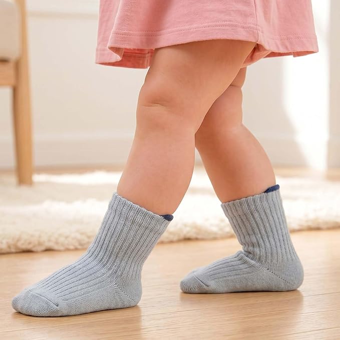 8 Pairs Baby Toddler Socks Non-Slip Grip Socks - Image 3